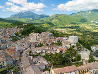 Obraz premium Bagnoli Irpino, Avellino, Campania, Italy. A charming village located in the heart of the Picentini Mountains Regional Park.