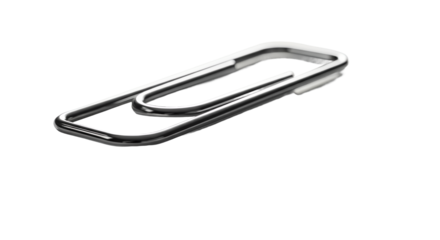 Metallic Paperclip on Stack of Papers