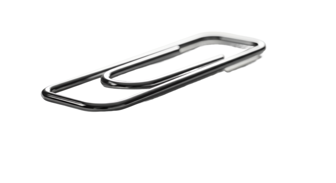 Metallic Paperclip on Stack of Papers