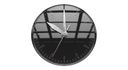 Modern Black Clock Design Time Management Concept Business and Schedule Illustration