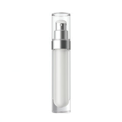 Transparent eye serum roller in clear tube with metallic tip  