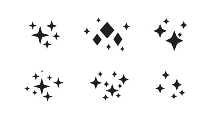 Sparkle elements, starbursts, glitter bursts, shine effects