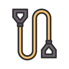 Resistance Band icon vector image. Suitable for mobile apps, web apps and print media.