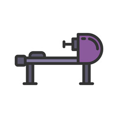 Rowing Machine icon vector image. Suitable for mobile apps, web apps and print media.