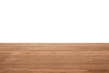 Wooden table top on transparent background, realistic empty wood surface for product presentation, mockup design, and display template for food, drinks, Perfect for showcasing products in commercial