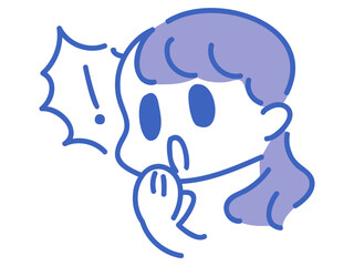 Quiet Please – Surprised Girl Holding Finger to Lips