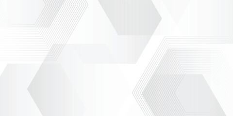 hexagon white geometric background with diamond and triangle shapes layered pattern design