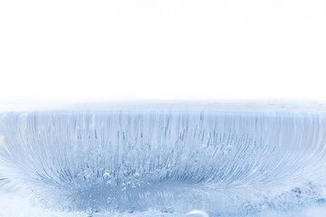氷の模様のアップを白背景で撮影24