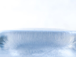 氷の模様のアップを白背景で撮影03