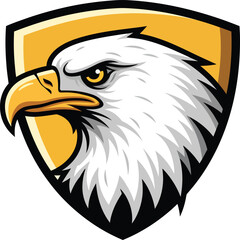 The eagle's fierce expression and detailed features convey strength and determination, making it ideal for sports teams, military themes, or branding.