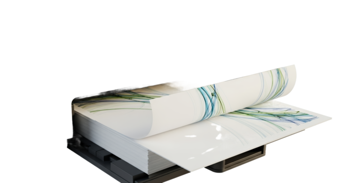 Printing papers from inkjet printer abstract design