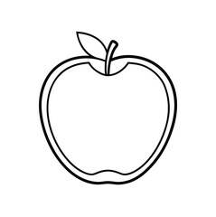 Clean and minimal apple outline vector design. Perfect for healthy eating, food icons, and wellness branding.

