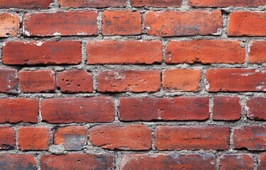 Obraz premium Close-up view of a brick wall.
