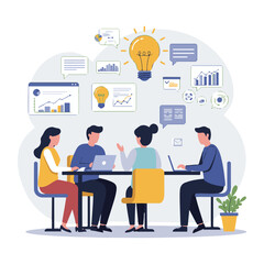 Colleagues Working Together on a Collaborative Task