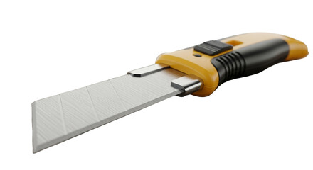 Utility Knife on Wooden Surface Closeup Product Shot