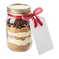 Mason Jar Cookie Mix Festive Baking Gift Idea Isolated On Transparent Background