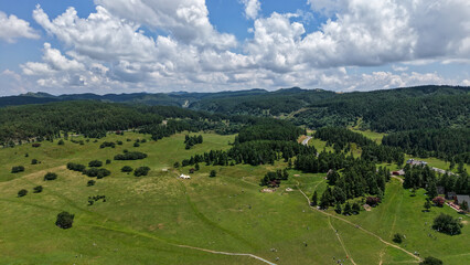 Aerial photography of grassland natural scenery