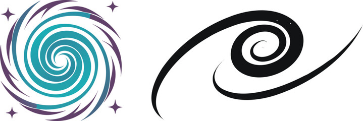 Vector illustration of earth spiral and the orbit 