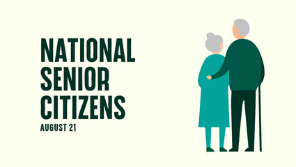 Vector art of illustration for national senior citizens day on august 21st