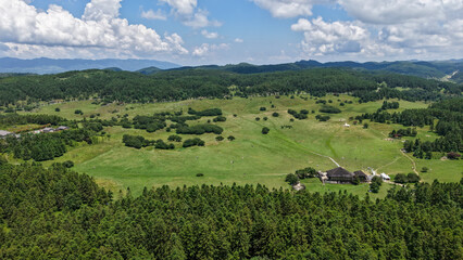 Aerial photography of grassland natural scenery