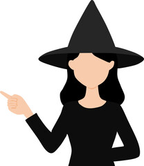 魔女のイラスト(ハロウィーン)	
