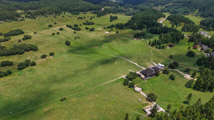 Aerial photography of grassland natural scenery