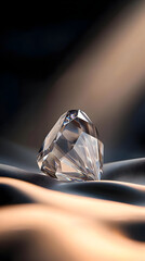 Elegant Facet Cut Diamond On Dark Background