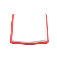 Red book isolated 3d render icon illustration