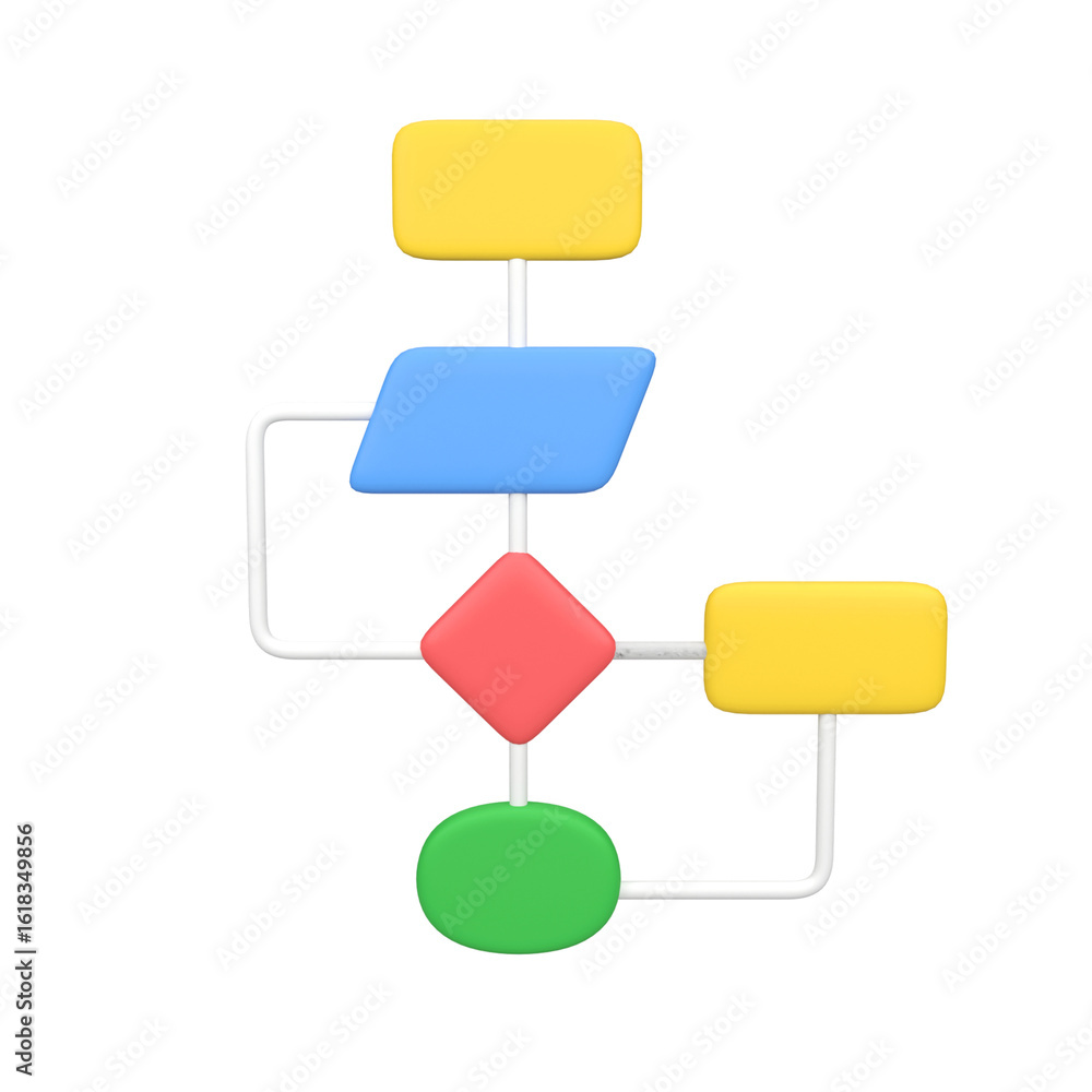 Aufkleber algorithm isolated 3d render icon illustration