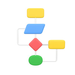 Algorithm isolated 3d render icon illustration