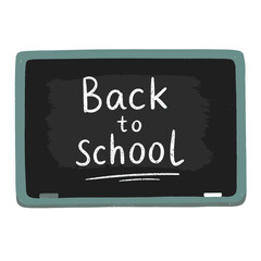 Back to school message on a green chalkboard