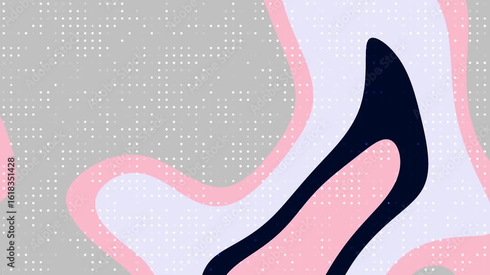 Aufkleber cosmic dust abstract background animation with fluid shapes, pastel colors, and halftone pattern for