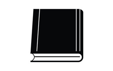 Fototapeta premium Black and white book icon for reading and education purposes
