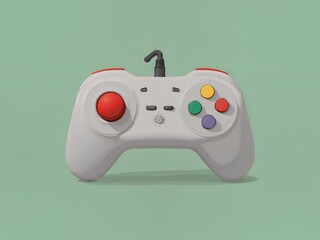 Clean Vector Gamepad, Muted Green Background