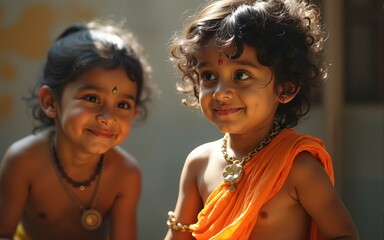 Endless Innocence: A Glimpse of Child Krishna. High quality