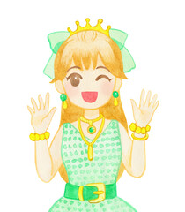 ゴージャスなドレスの女性05