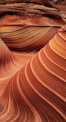 Obraz premium Striking Abstract View of Wavy Sandstone Formations in Warm Earth Tones