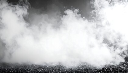 Smoky grayscale scene