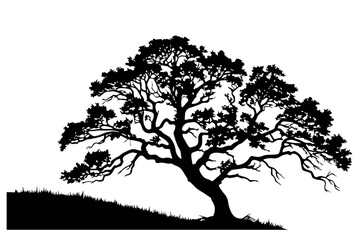 oak tree silhouette 2