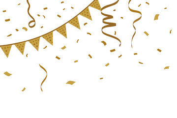 confetti on white background