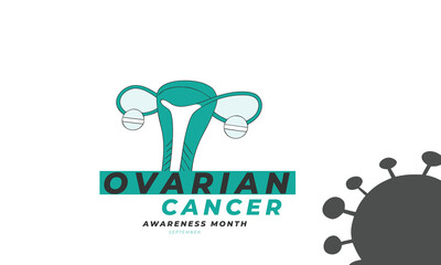 Ovarian Cancer Awareness Month. Ovarian Cancer Concept Design Background.