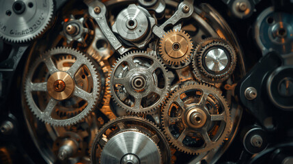 old gear clock mechanism