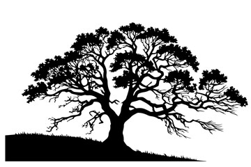 oak tree silhouette2