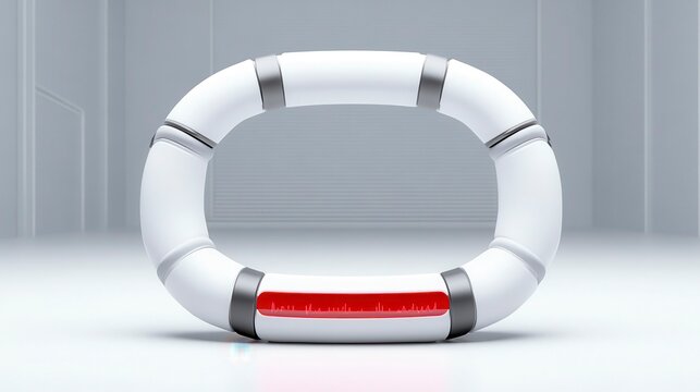 Sleek and modern fitness tracker designed in a futuristic style, emphasizing the importance of health and technology in everyday life.