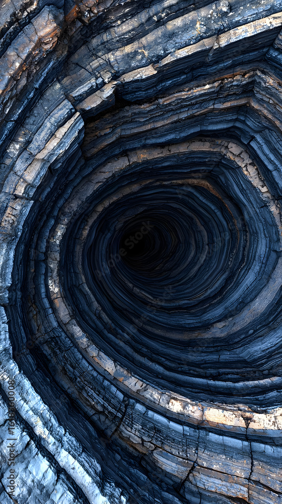 Poster abstract spiral vortex pattern with dark colors