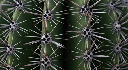 Obraz premium Close-up prickly pear cactus texture