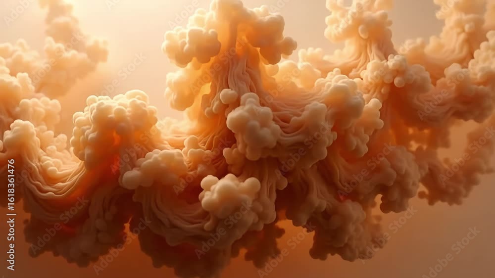 Aufkleber peach smoke effect background video for compositing and vfx stock footage visual element
