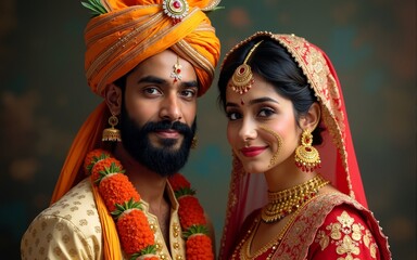 Portrait of Shri Krishan and Radha rani. High quality