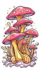 紅黄の菌糸の調べ