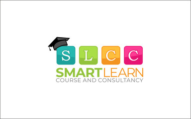 Illustration graphic vector of a modern online course and learning logo design template
